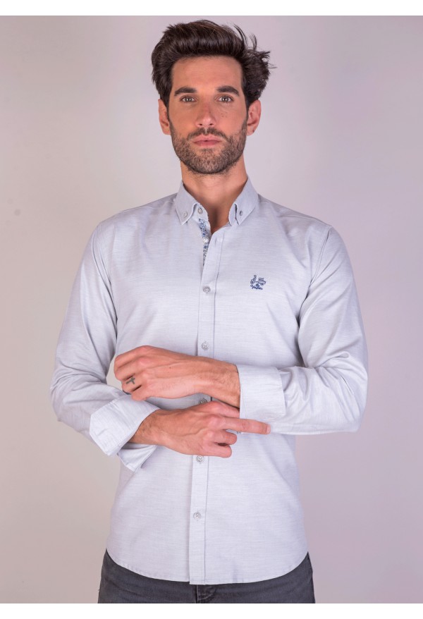 CAMISA TROPICAL LA VESPITA GRIS