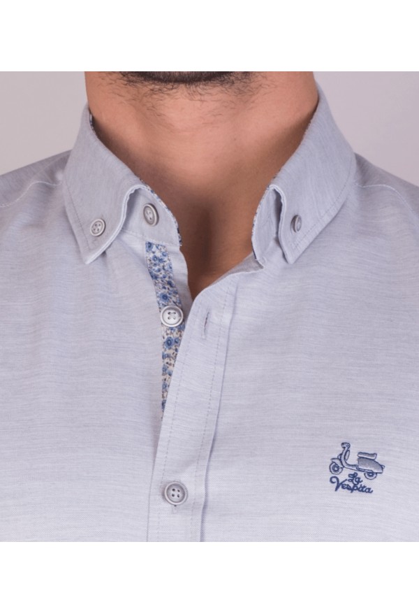 CAMISA TROPICAL LA VESPITA GRIS