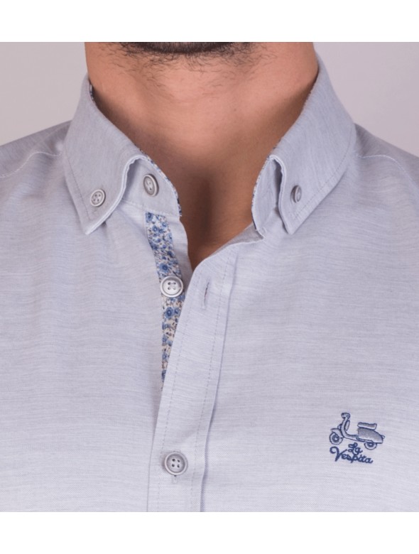 CAMISA TROPICAL LA VESPITA GRIS