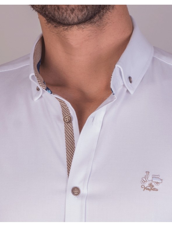 CAMISA SUR LA VESPITA BLANCO