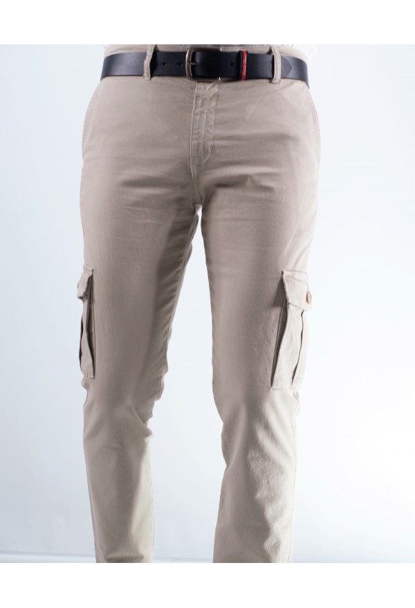 PANTALON CARGO LA VESPITA CAMEL