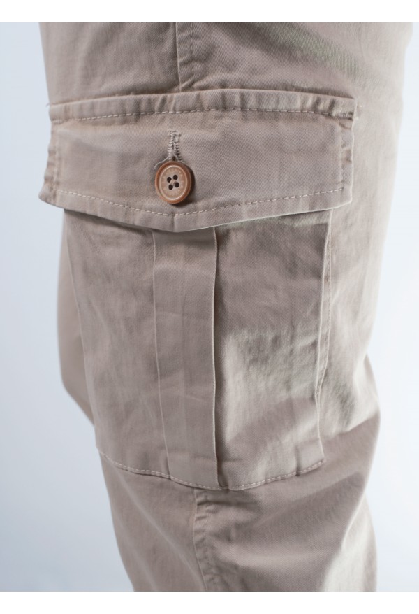 PANTALON CARGO LA VESPITA CAMEL