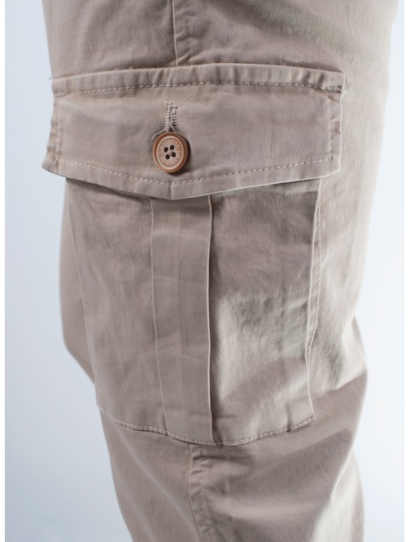 PANTALON CARGO LA VESPITA CAMEL