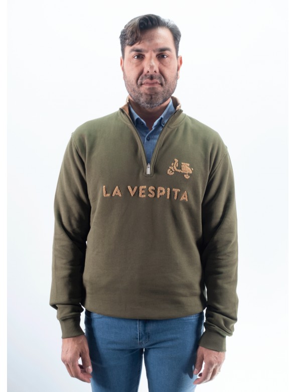 SUDADERA CREMALLERA LOGO LA...