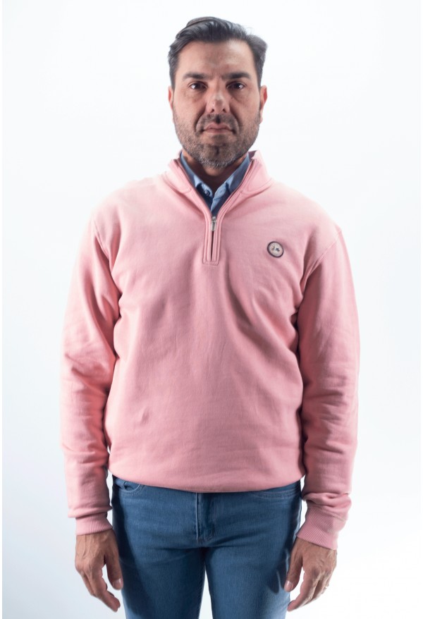 SUDADERA BASICA CREMALLERA LA VESPITA ROSA