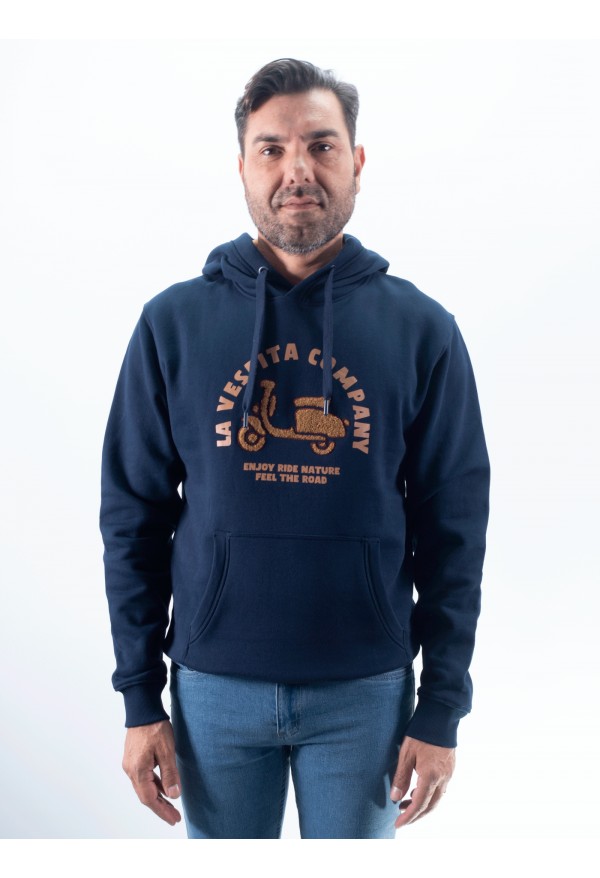 SUDADERA LOGO TOALLA LA VESPITA MARINO.