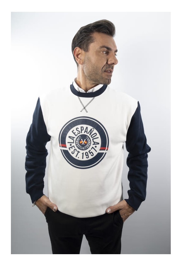 SUDADERA EST 1957 LA ESPANOLA BLANCO