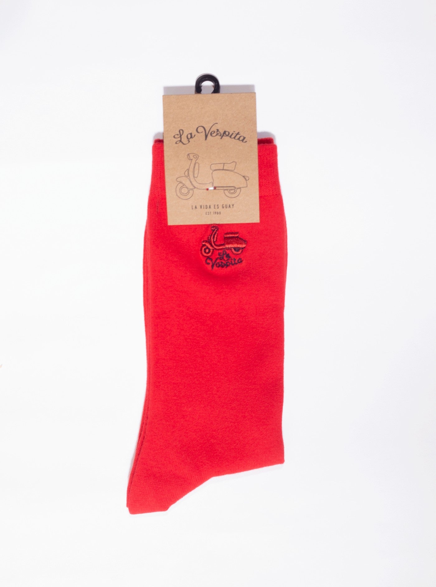 CALCETIN LISO LA VESPITA ROJO