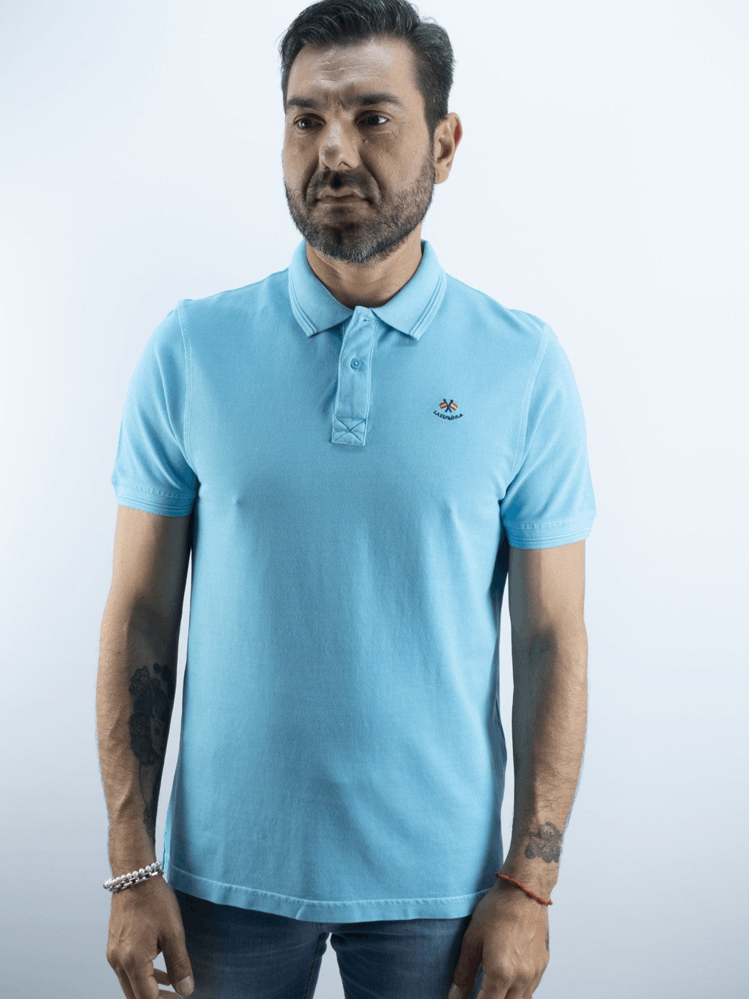 POLO BASICO PIQUE LA ESPAÑOLA TURQUESA