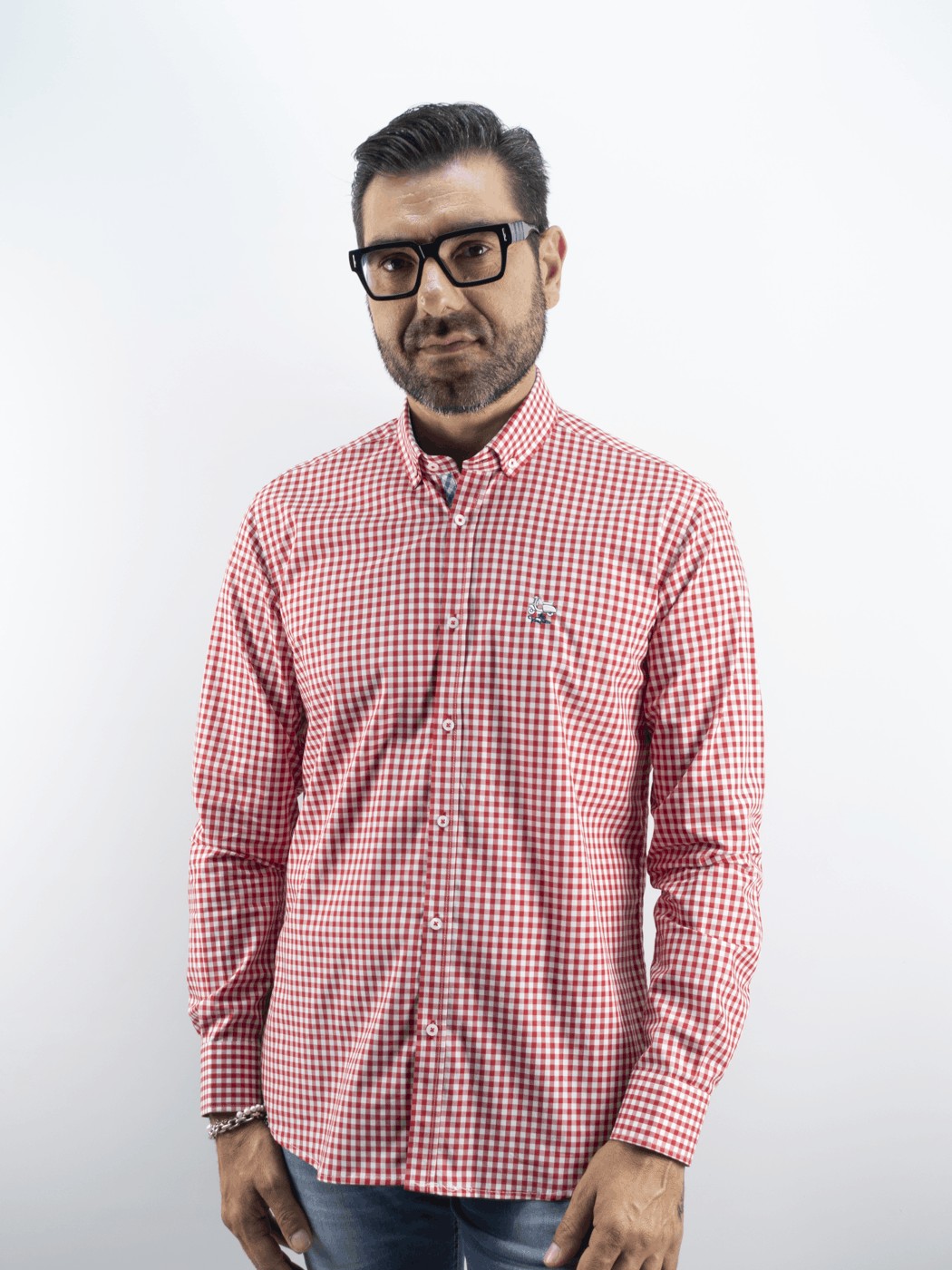 CAMISA CUADRO ME LA VESPITA ROJO