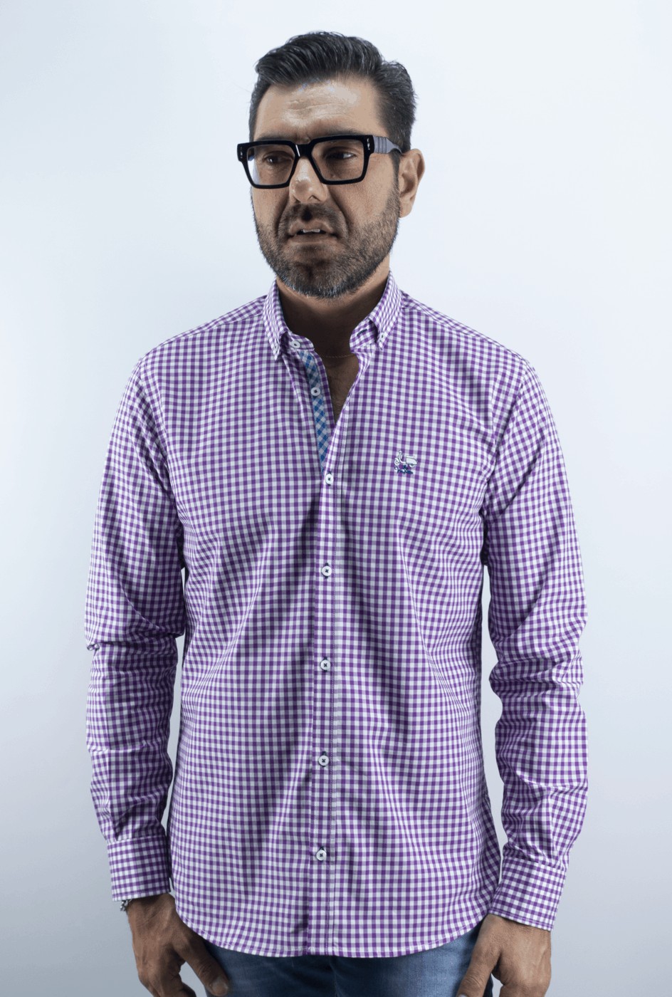 CAMISA CUADRO ME LA VESPITA VIOLETA