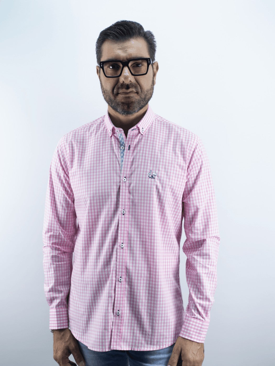 CAMISA CUADRO ME LA VESPITA ROSA