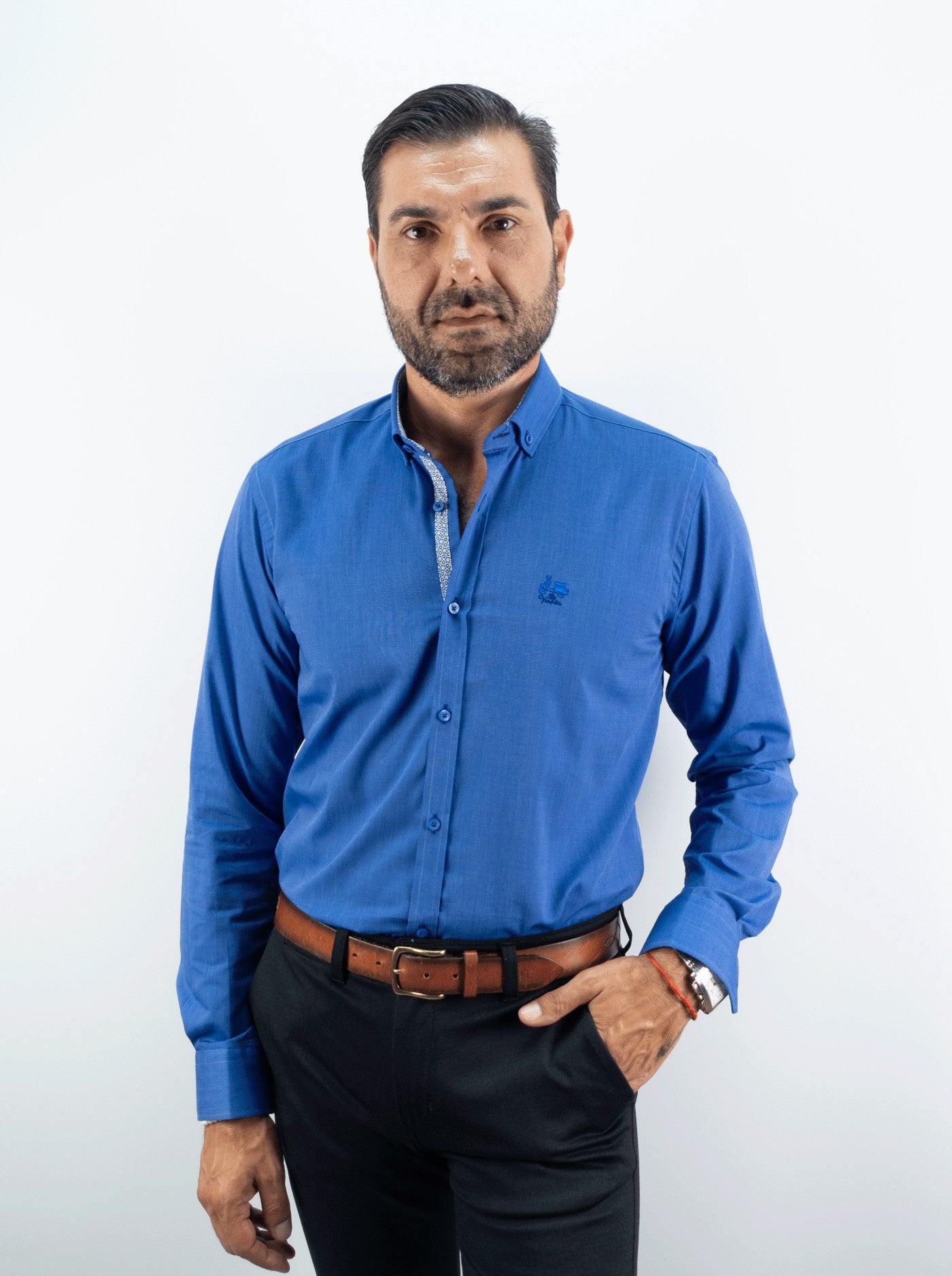 CAMISA FIL BASIC LA VESPITA AZUL