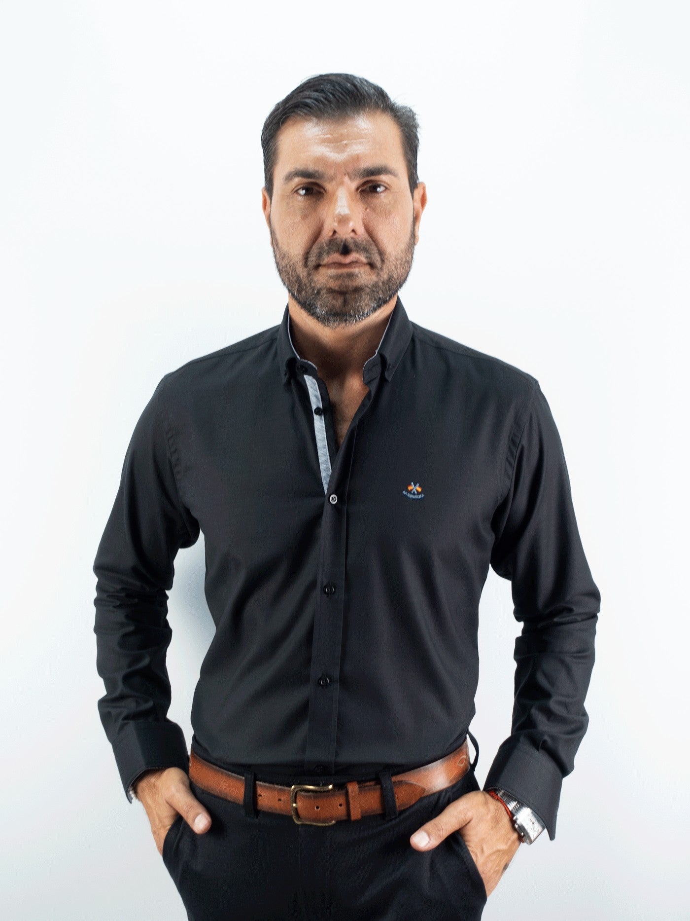 CAMISA BASIC 6 LA ESPAÑOLA NEGRO