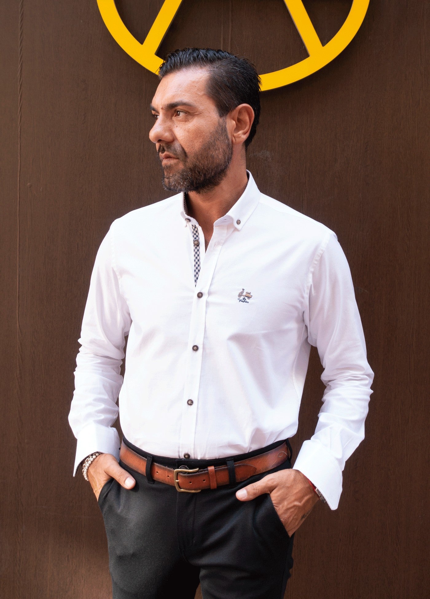 CAMISA MATIZADO B LA VESPITA BLANCO