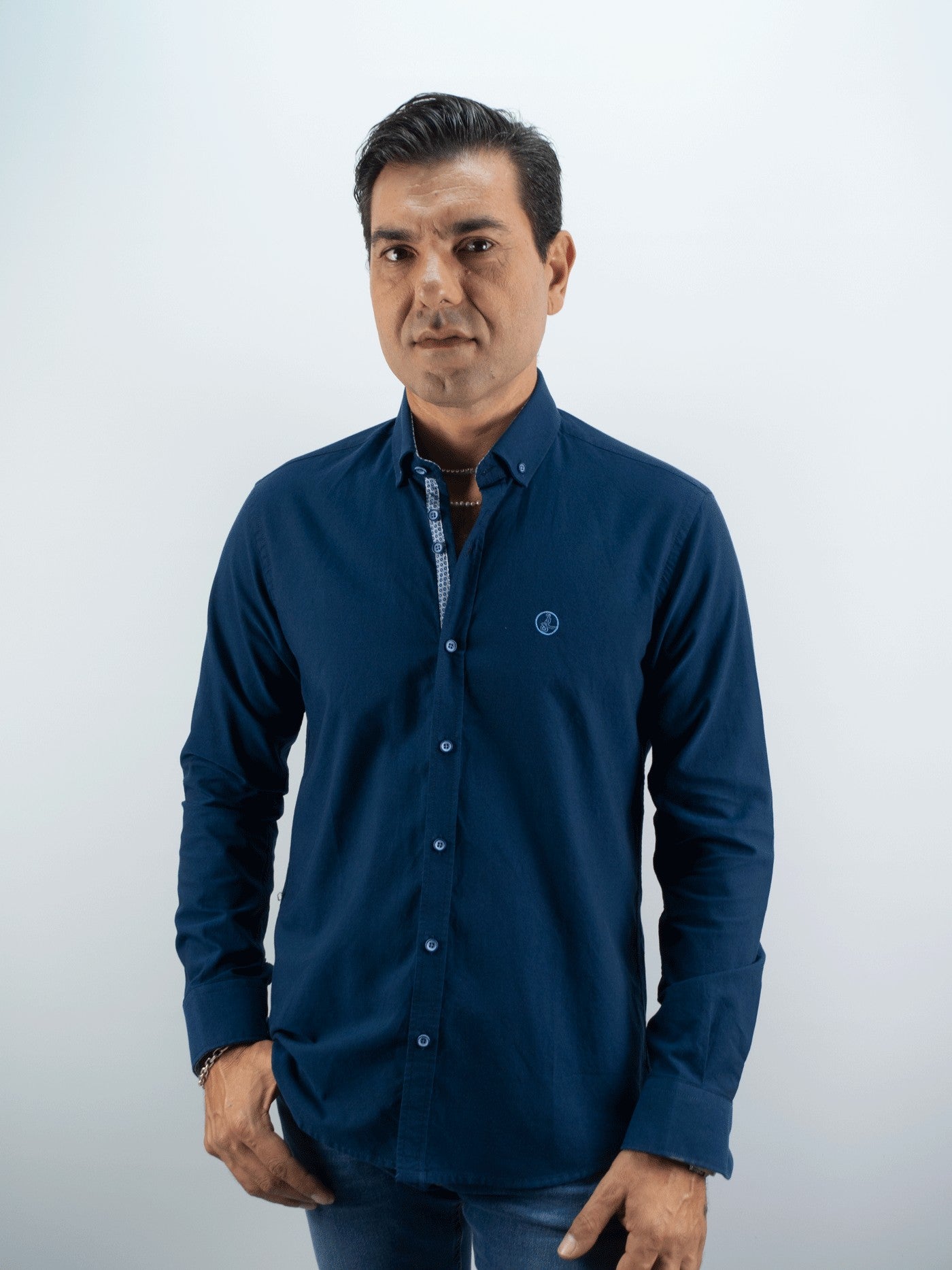 CAMISA OXFOD PREMIUM LA VESPITA MARINO
