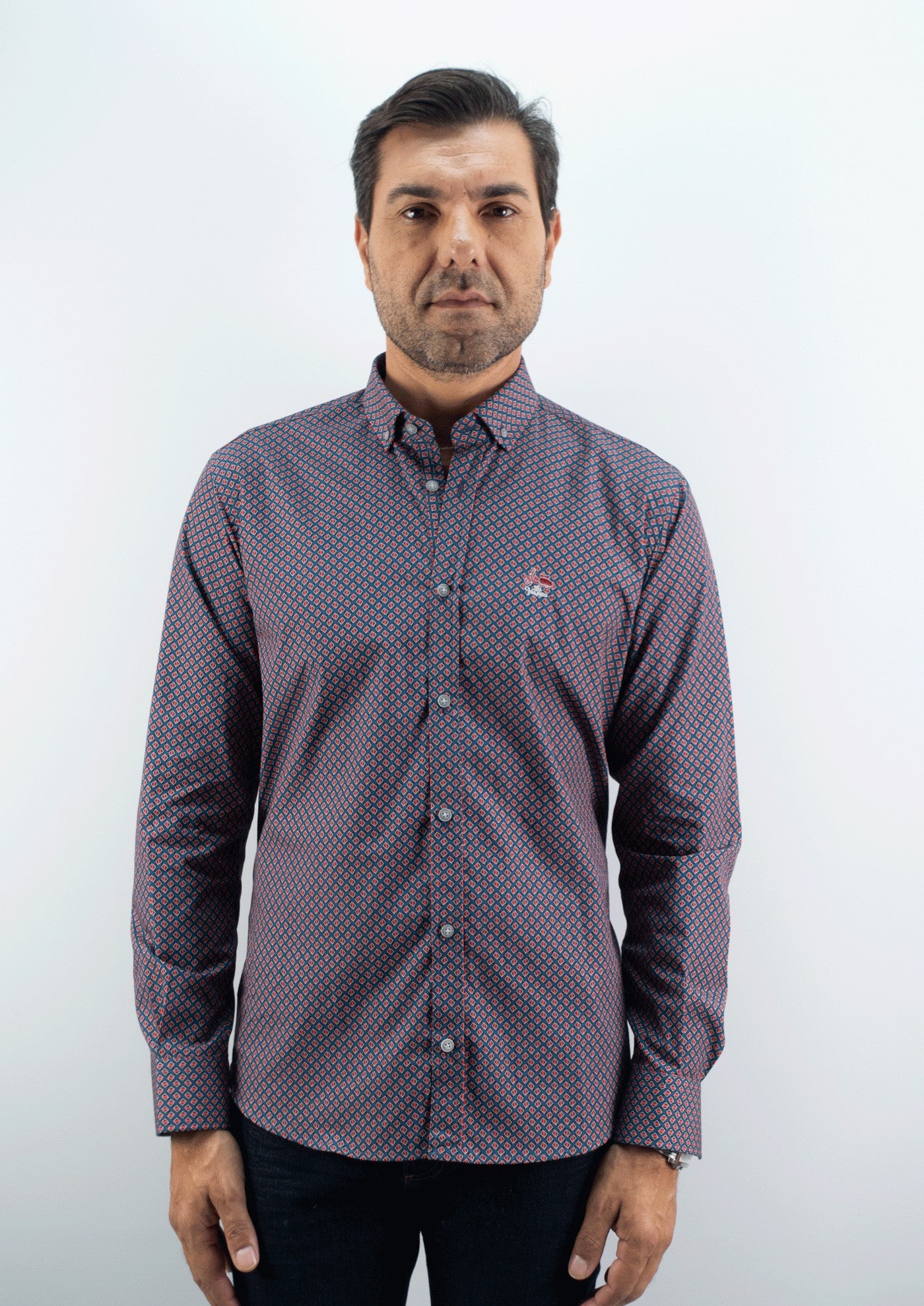 CAMISA R+L LA VESPITA MARINO