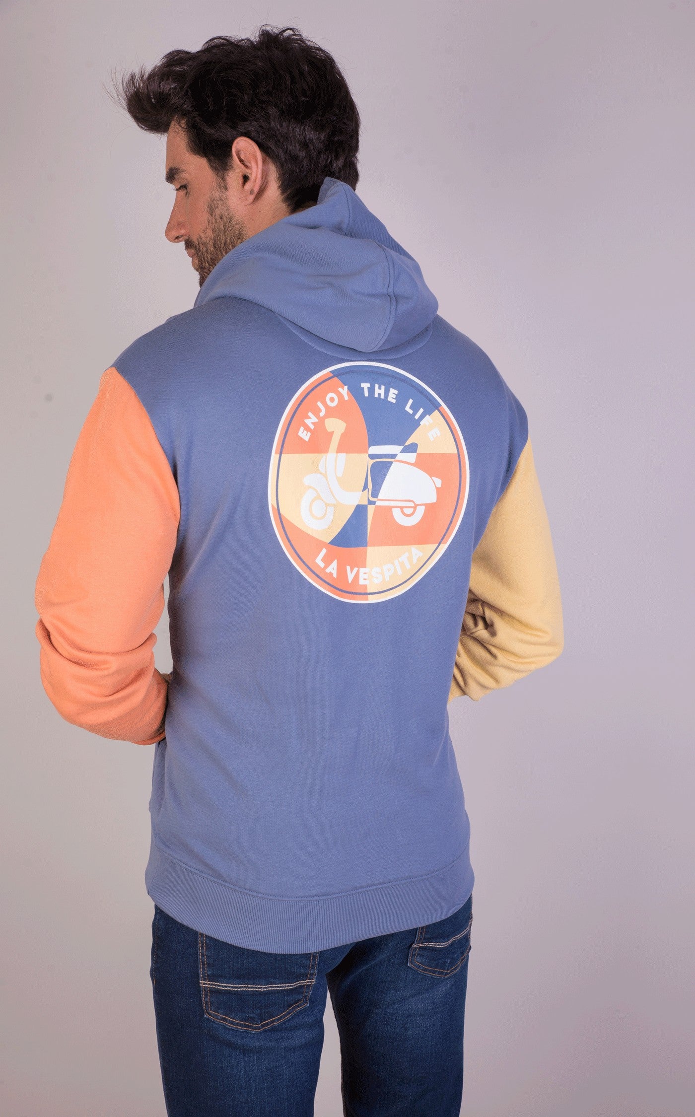 SUDADERA CAPUCHA ENJOY LA VESPITA AZUL