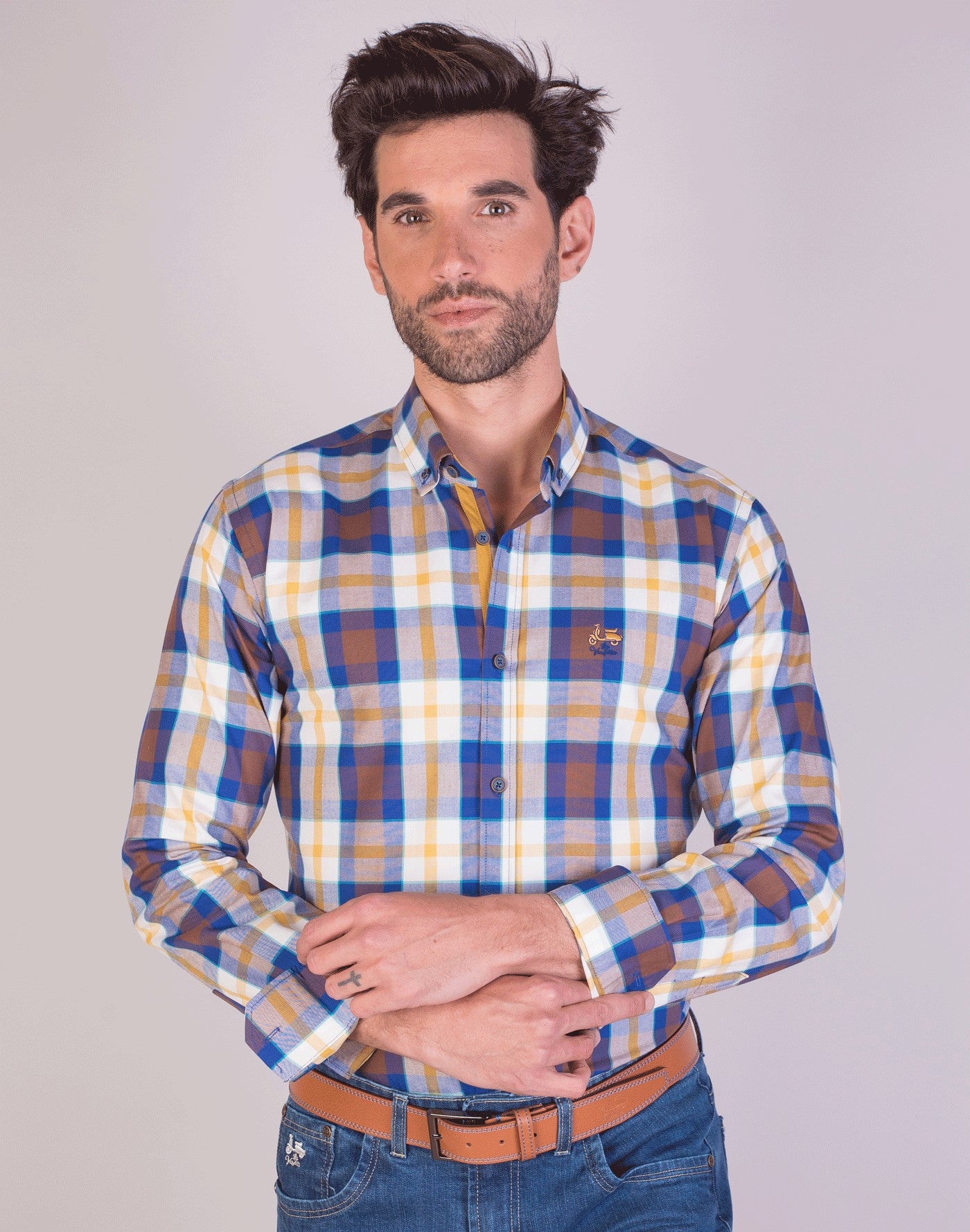 CAMISA FUN LA VESPITA MOSTAZA