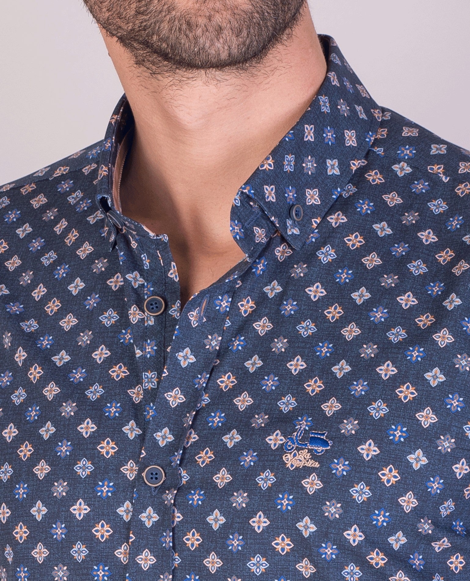 CAMISA SANTIAGO LA VESPITA MARINO