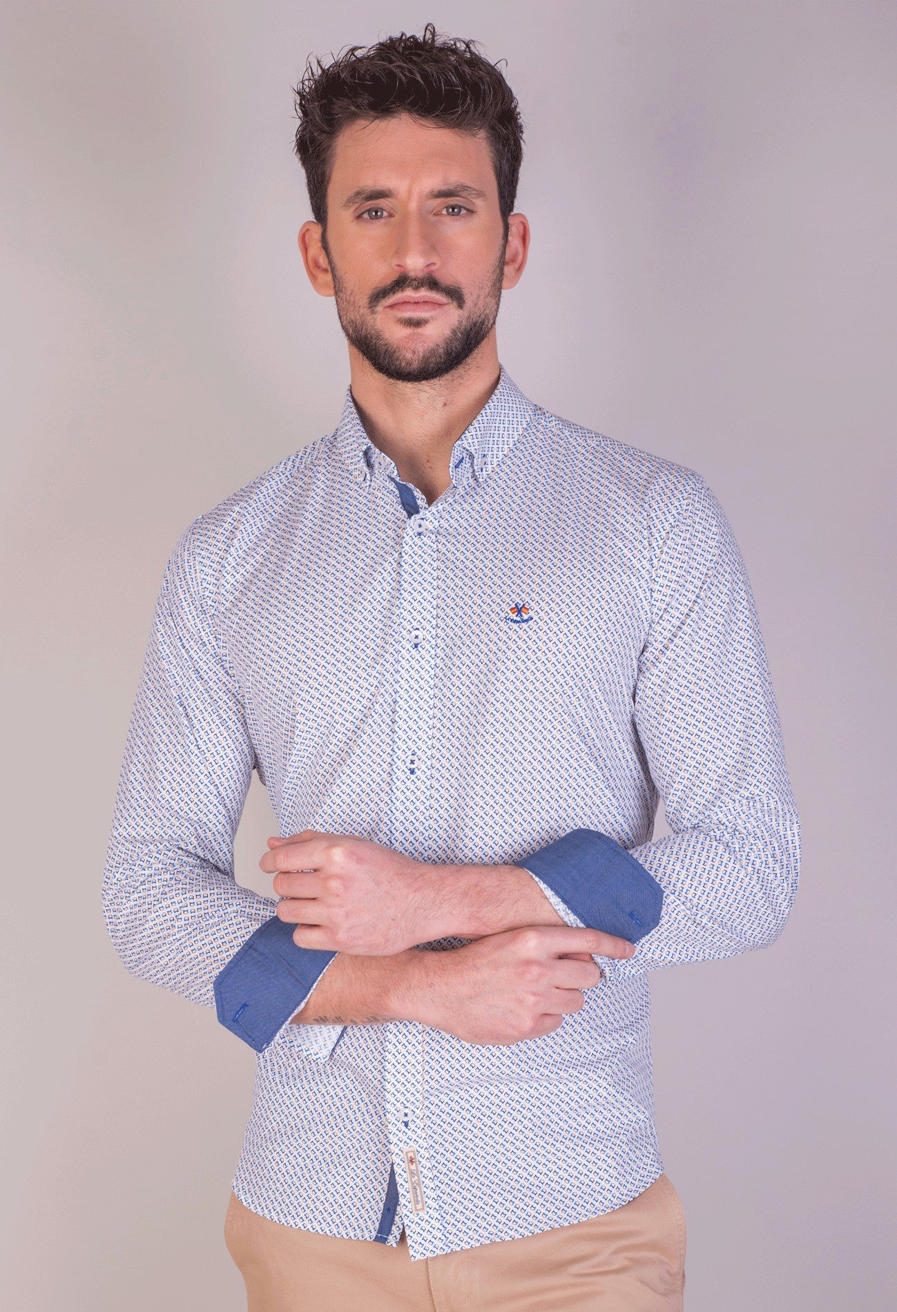 CAMISA BANDERIN LA ESPAÑOLA AZUL