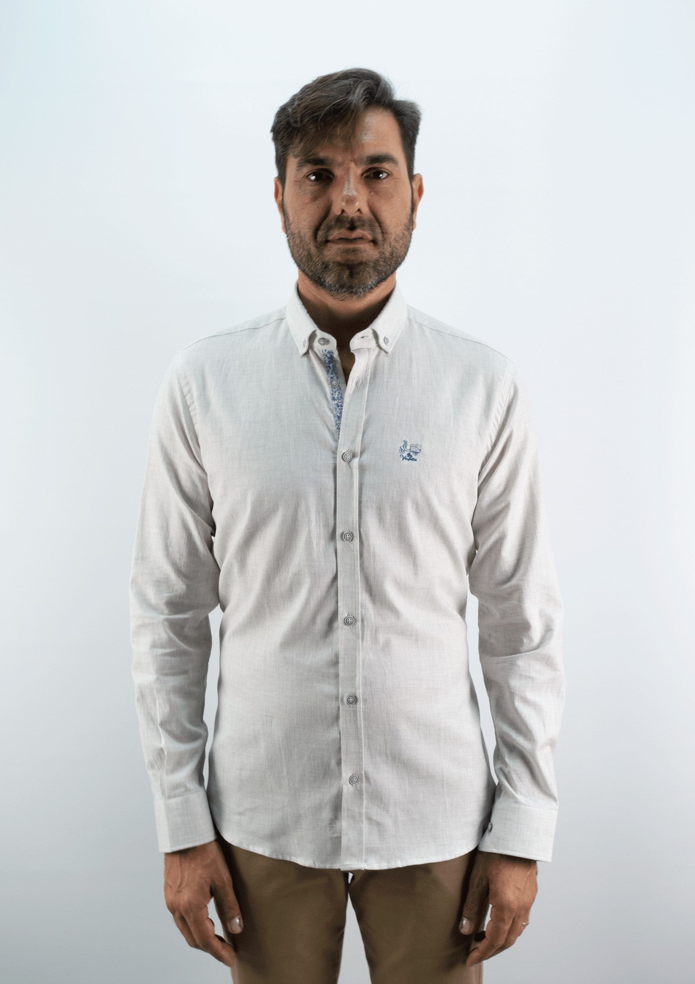 CAMISA TROPICAL LA VESPITA BEIG
