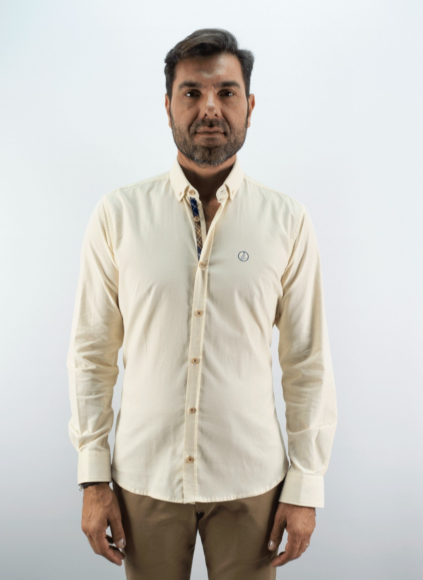 CAMISA MICROPANA LA VESPITA BEIG