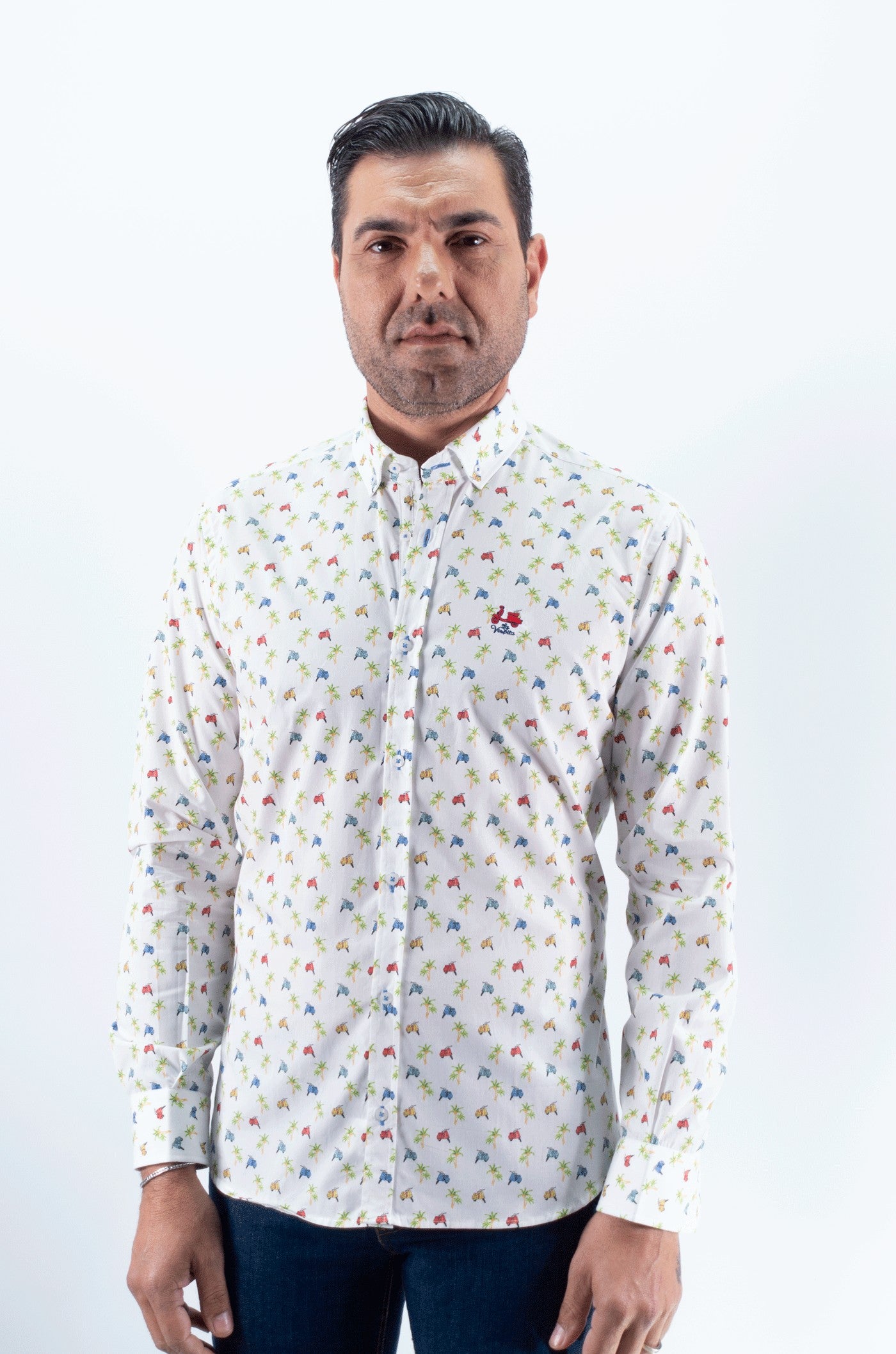 CAMISA VESPAS 24 LA VESPITA BLANCO