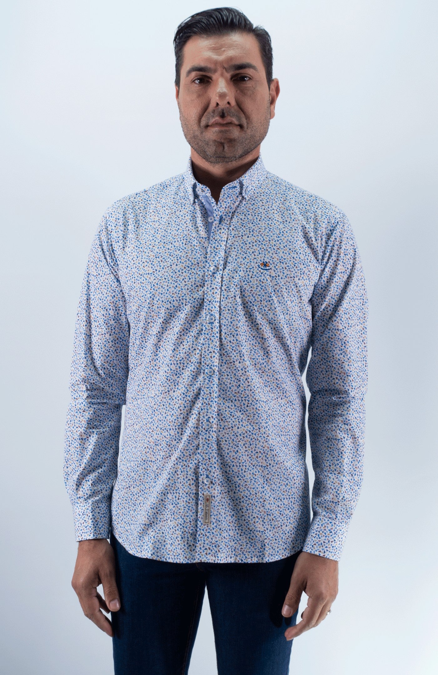 CAMISA TRIANGULO LA ESPANOLA AZUL