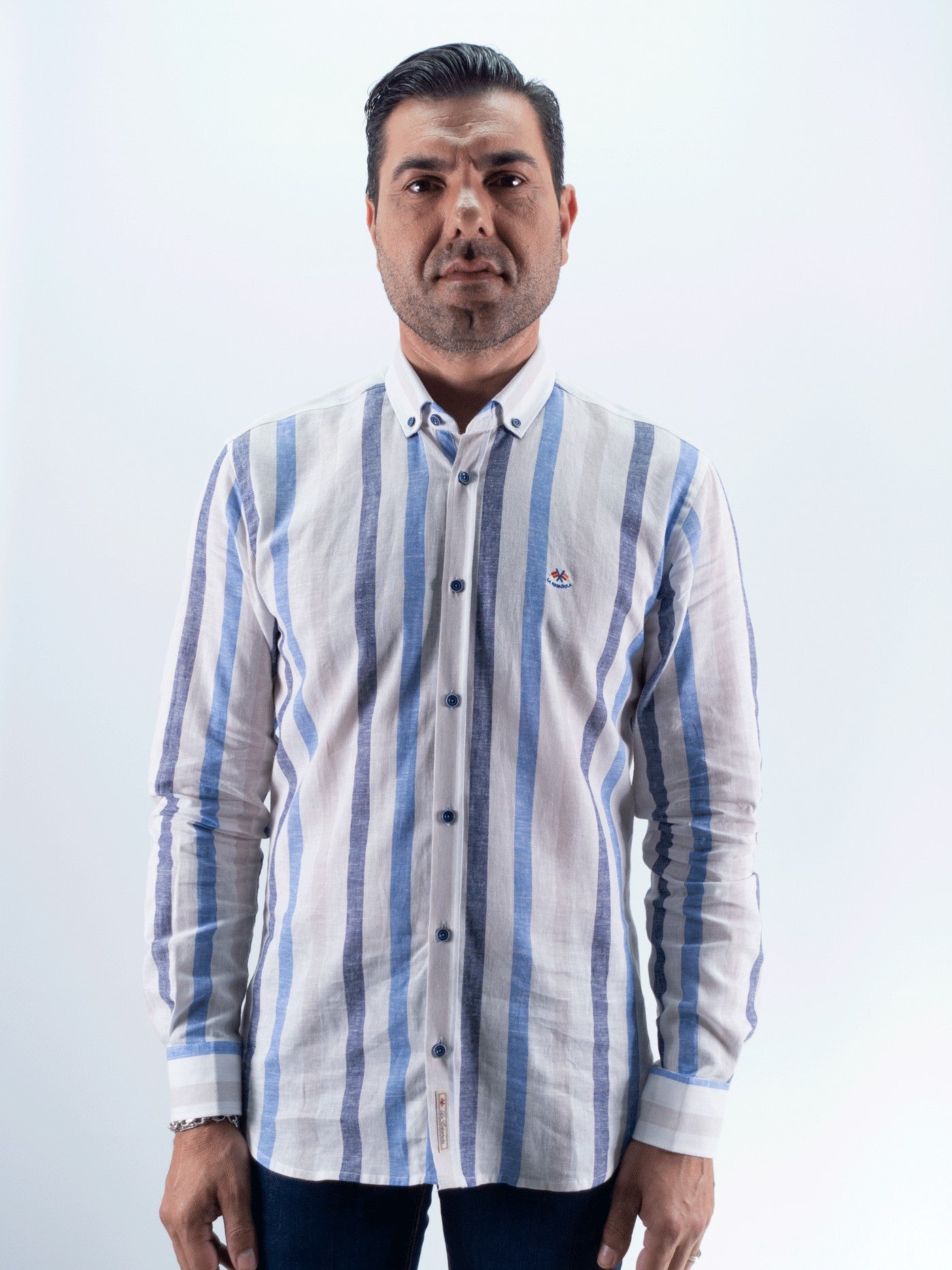 CAMISA RAYA 12 LA ESPAÑOLA BLANCO