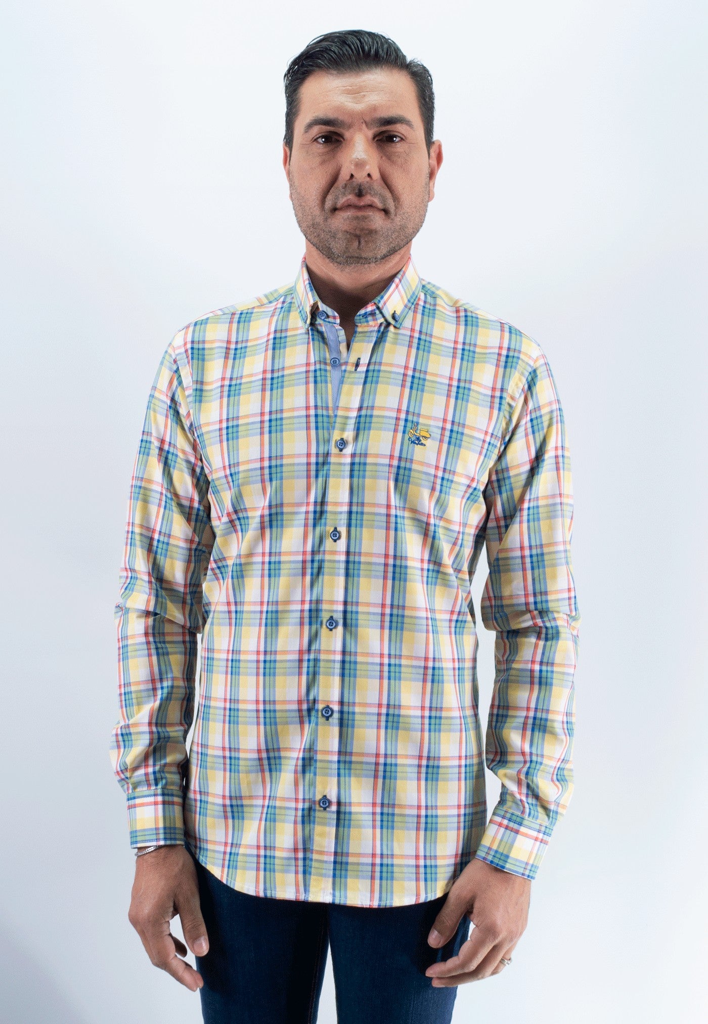 CAMISA CUADRO 16 LA VESPITA AMARILLO