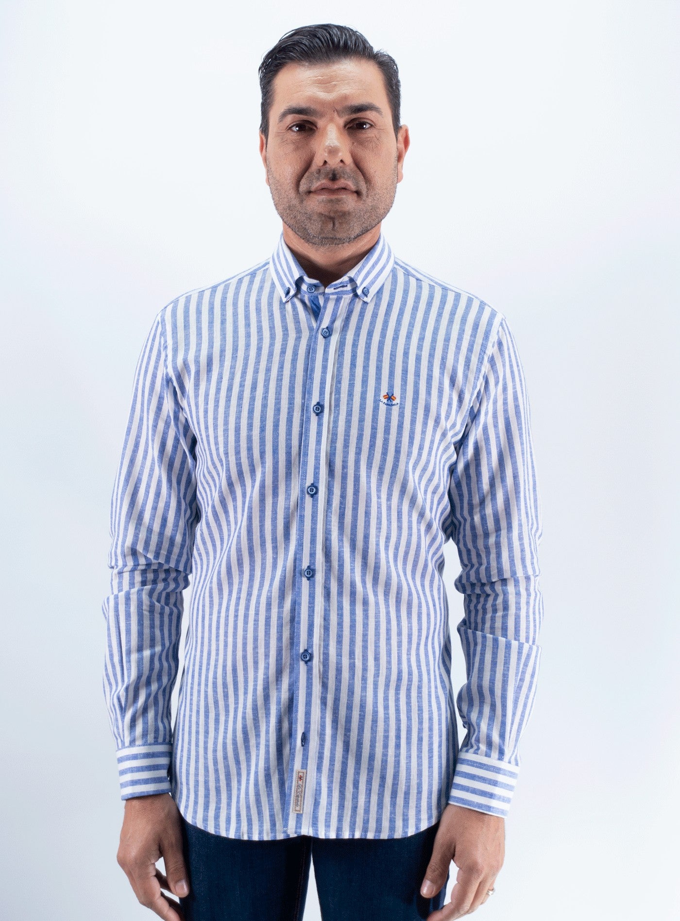 CAMISA RAYAS MEDIUM LA ESPAÑOLA AZUL