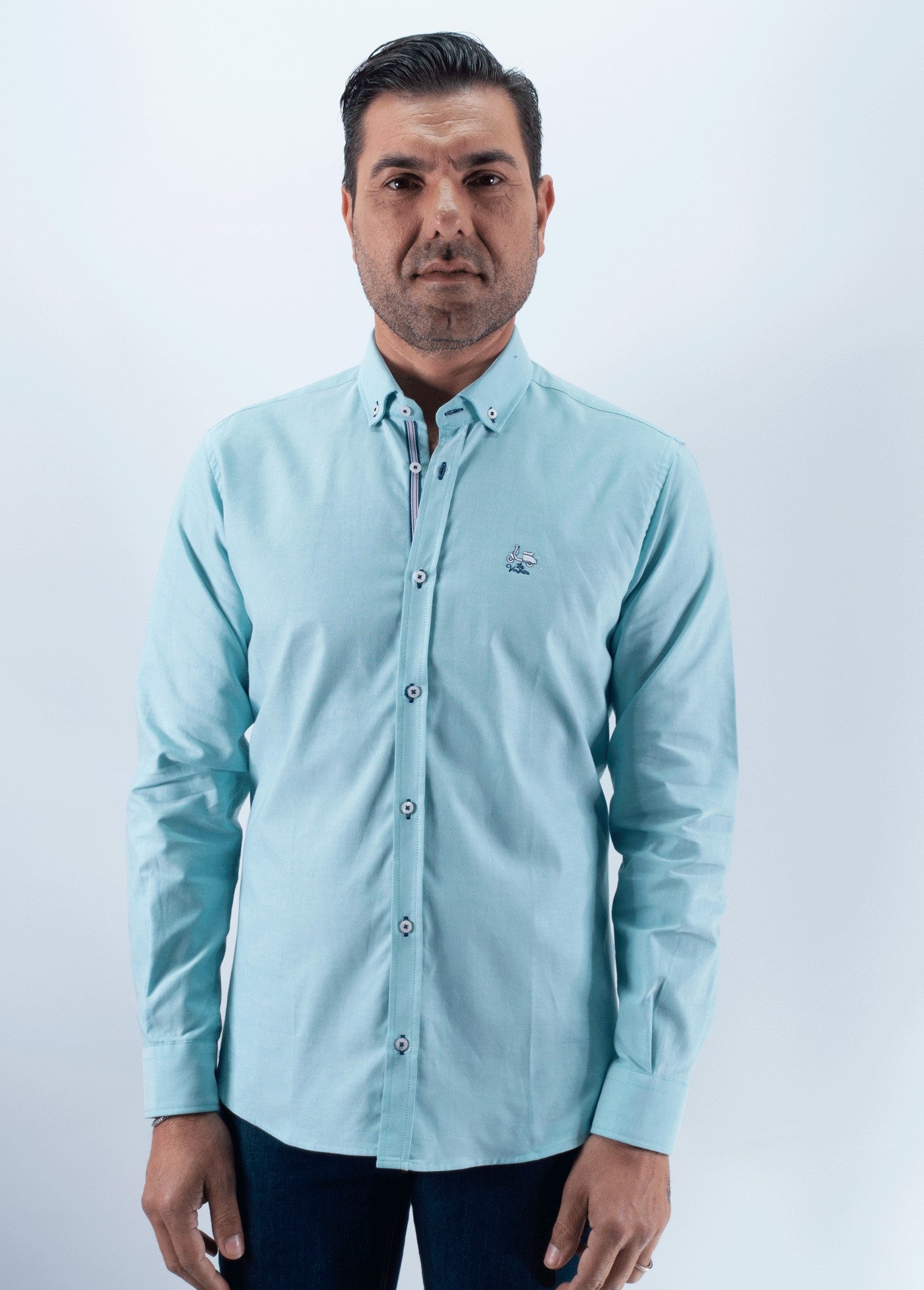 CAMISA OXFORD 24 LA VESPITA TURQUESA