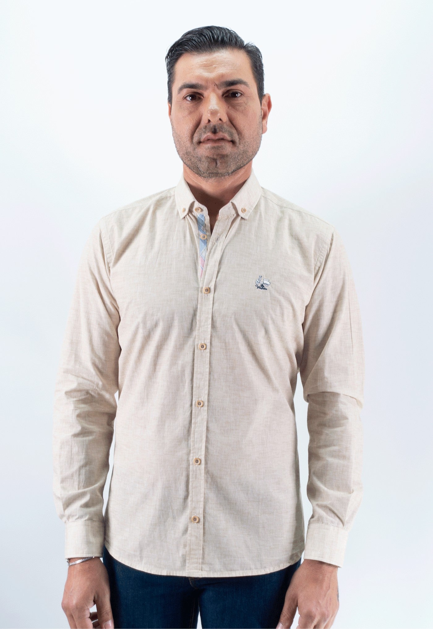 CAMISA LONDON LA VESPITA TAUPE