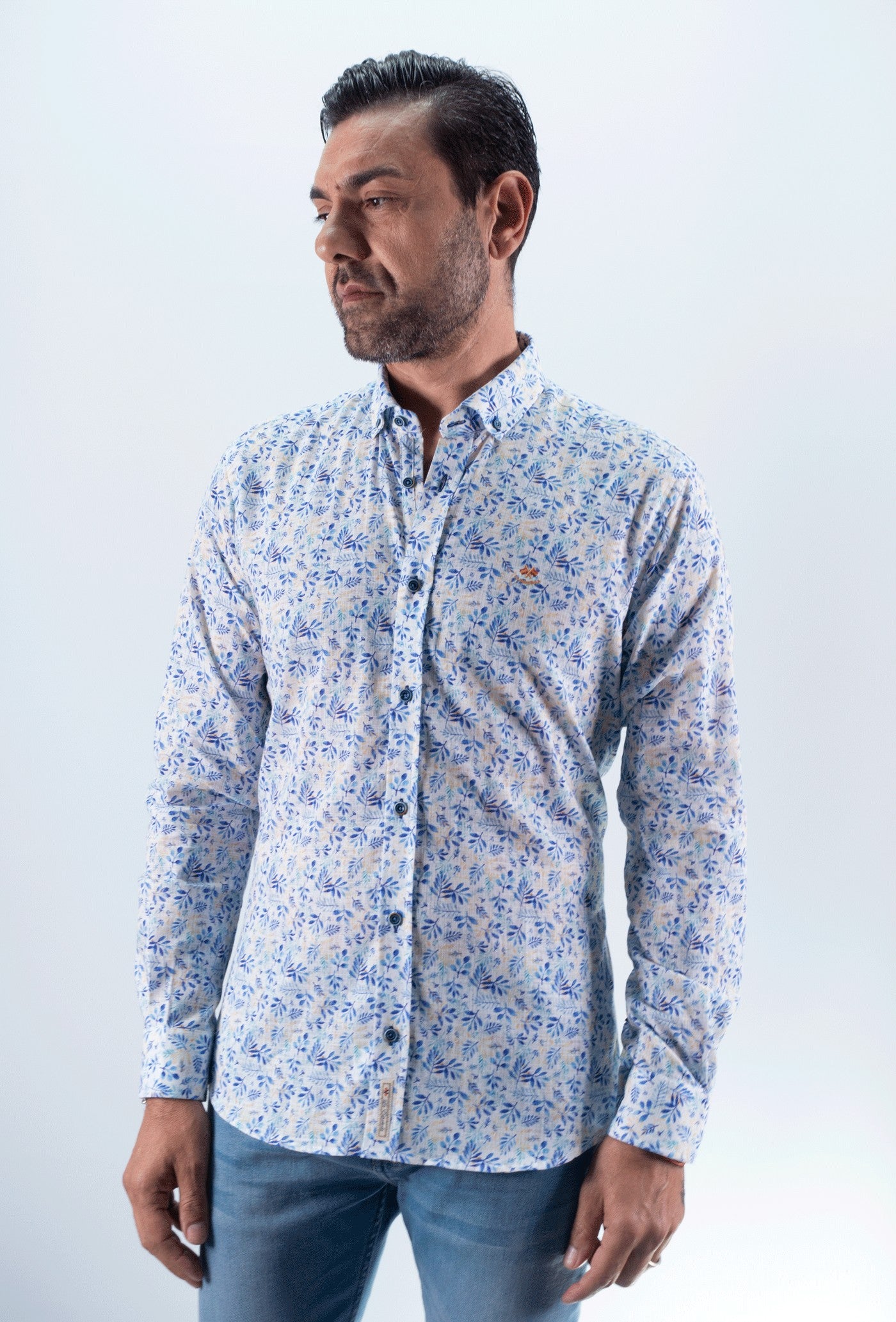 CAMISA RAMITAS LA ESPAÑOLA BLANCO