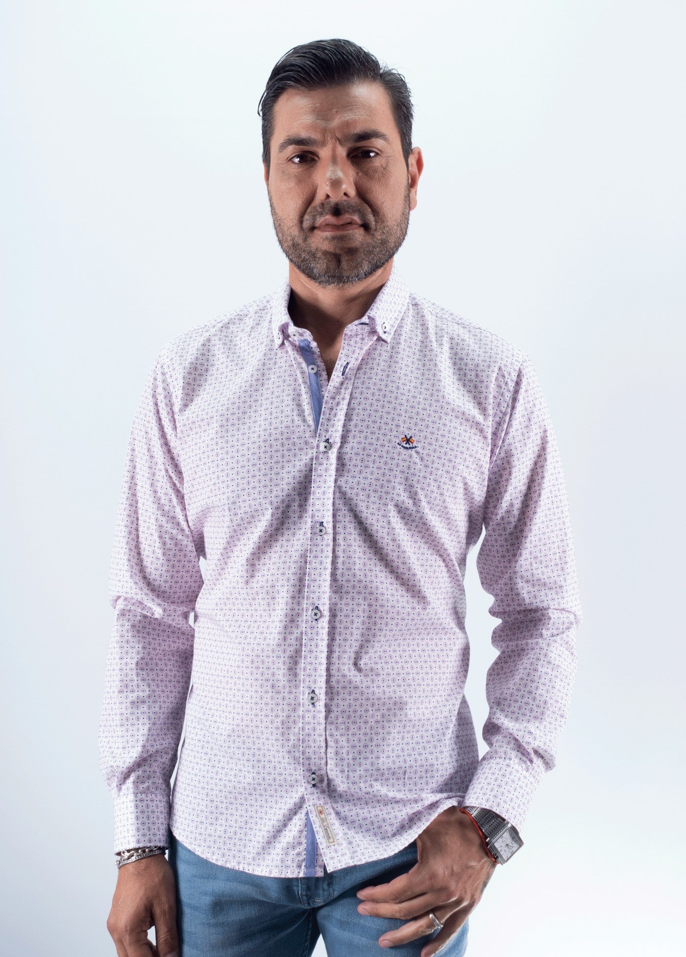 CAMISA CIRCULOS LA ESPAÑOLA ROSA