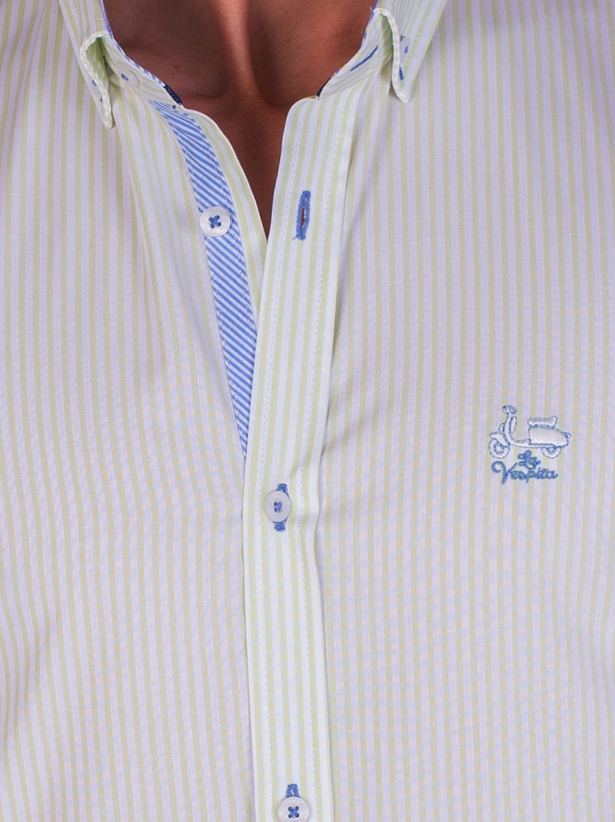 CAMISA RAYAS LA VESPITA AMARILLO