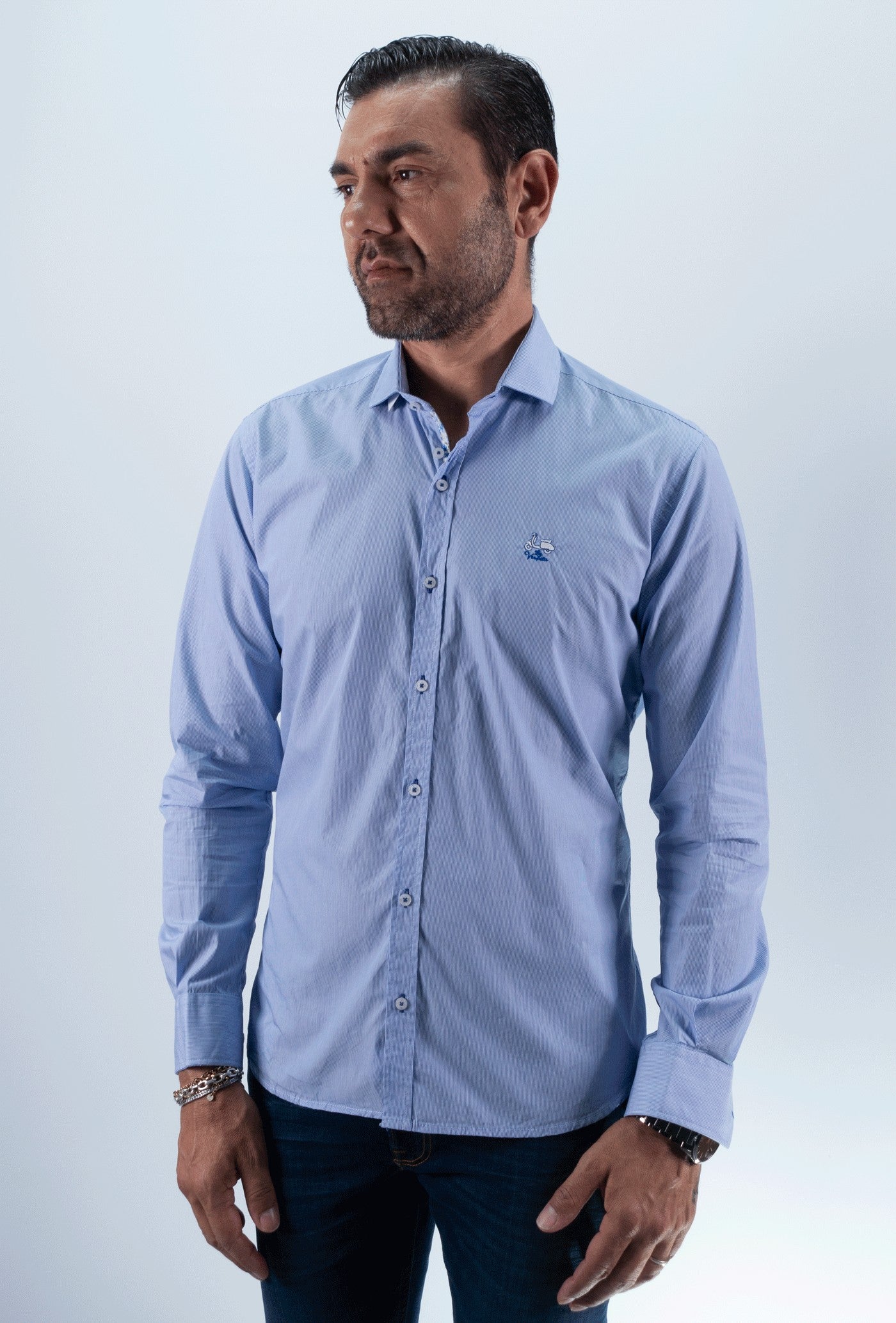 CAMISA RAYA 96 LA VESPITA MARINO