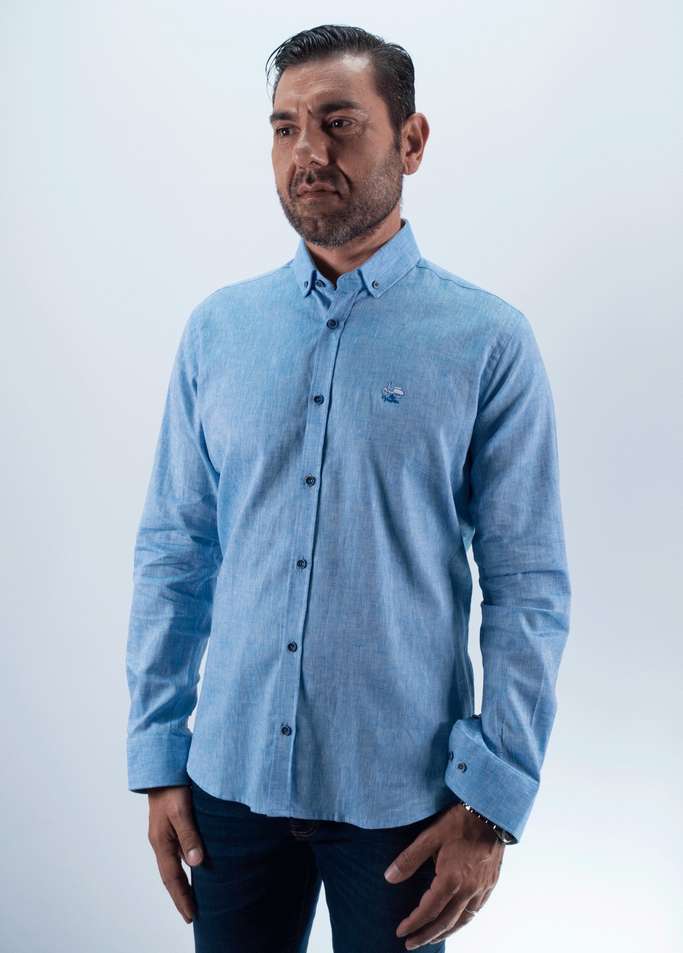 CAMISA LINO LA VESPITA CELESTE1