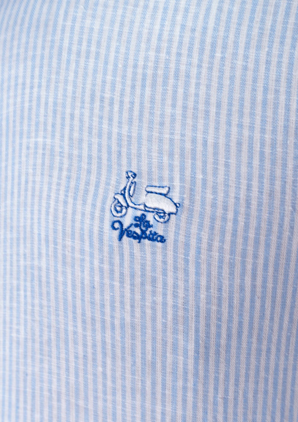 CAMISA RAYAS 13 LA VESPITA CELESTE