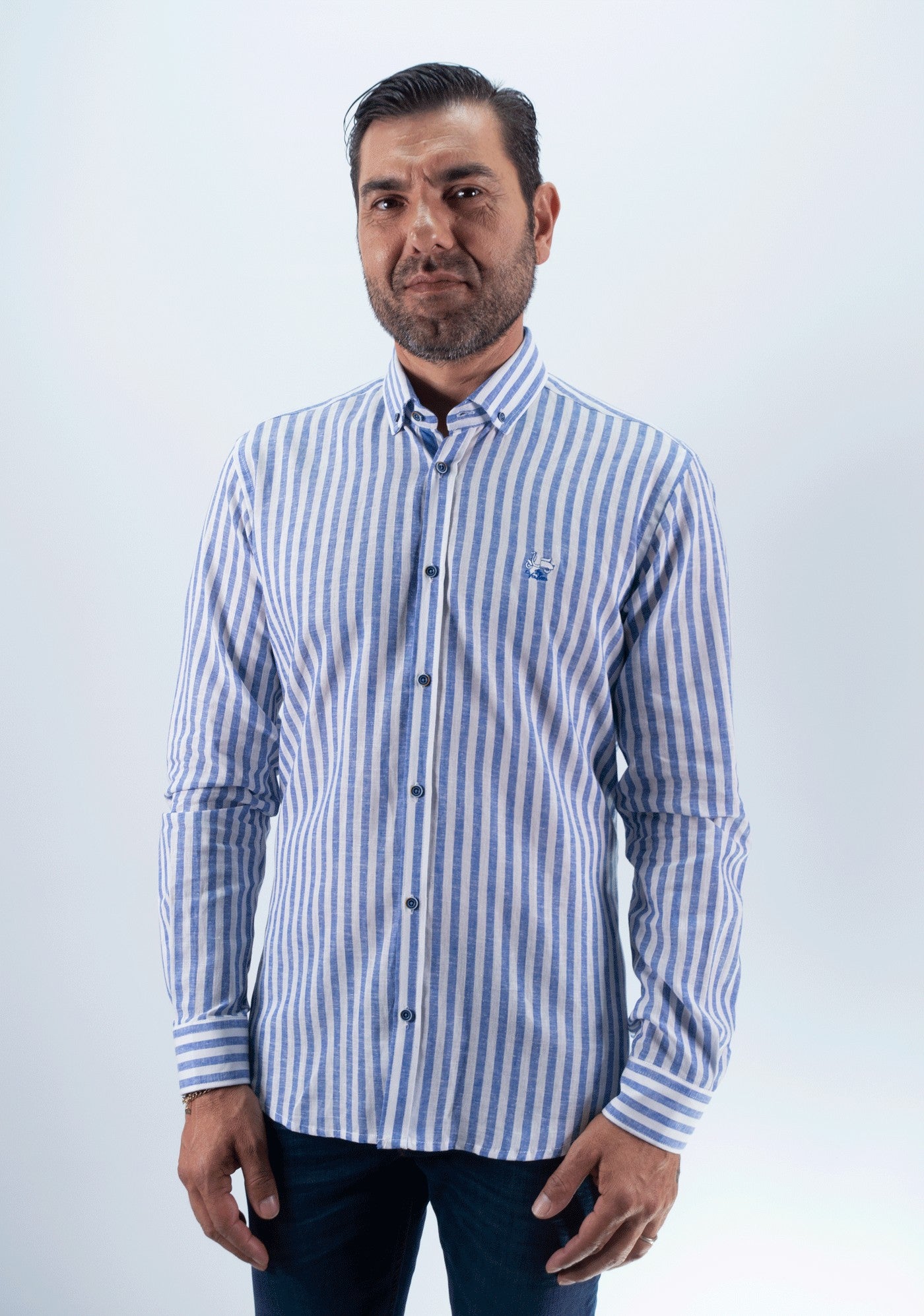 CAMISA RAYAS LISBOA LA VESPITA AZUL