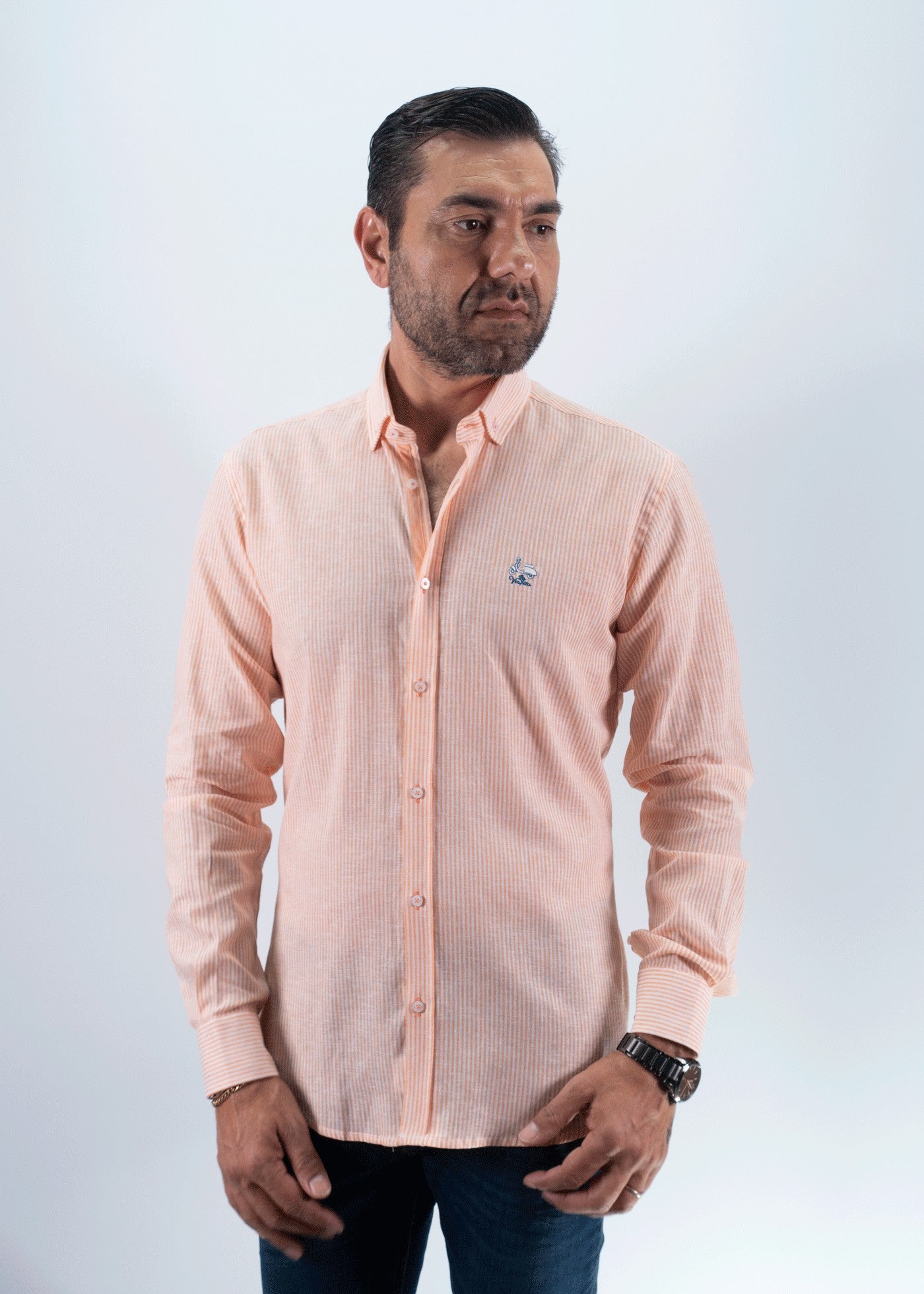 CAMISA RAYAS 13 LA VESPITA NARANJA