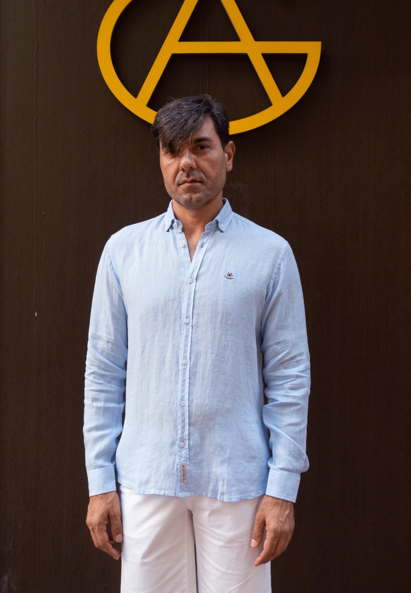 CAMISA LINO L.E LA ESPAÑOLA CELESTE
