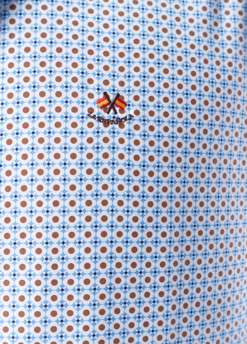 CAMISA PUNTO LA ESPAÑOLA CELESTE