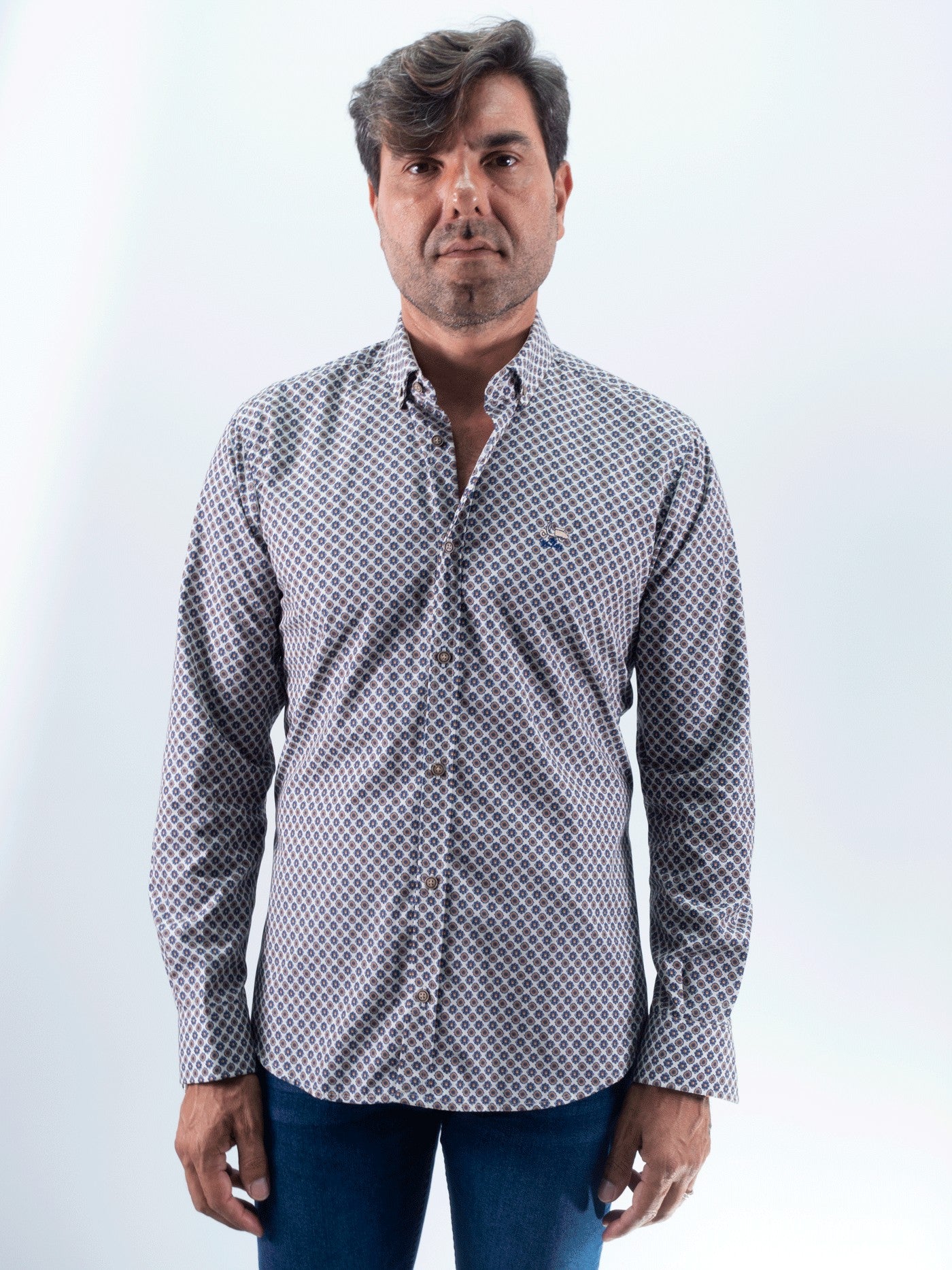 CAMISA MENSAKE LA VESPITA MARINO