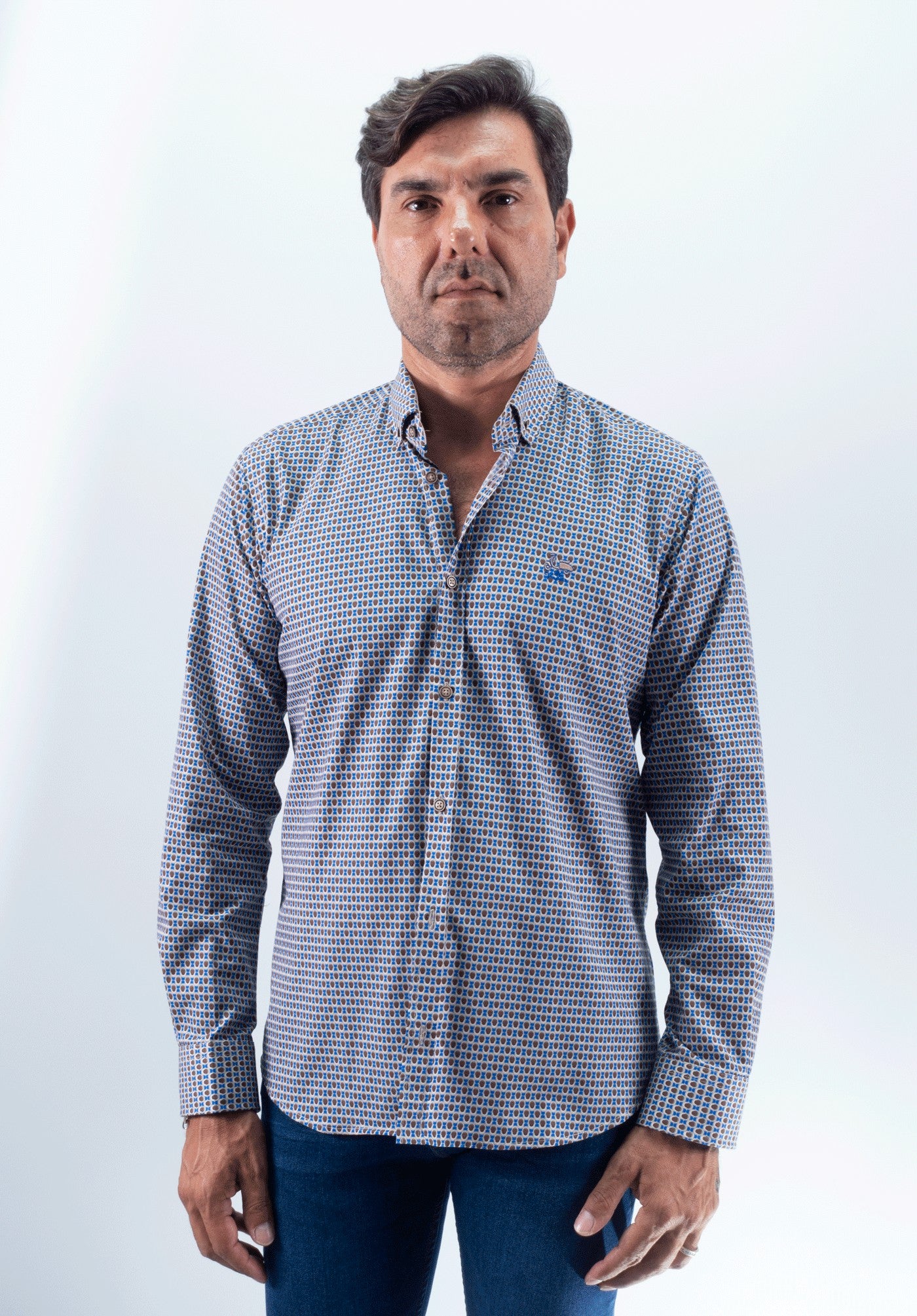 CAMISA POMO LA VESPITA MARRON