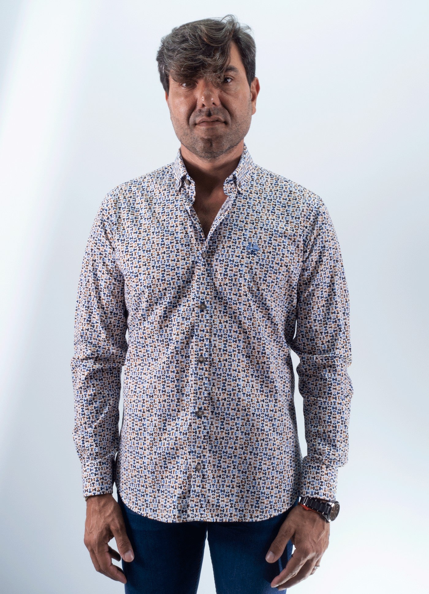 CAMISA H LA VESPITA BEIG