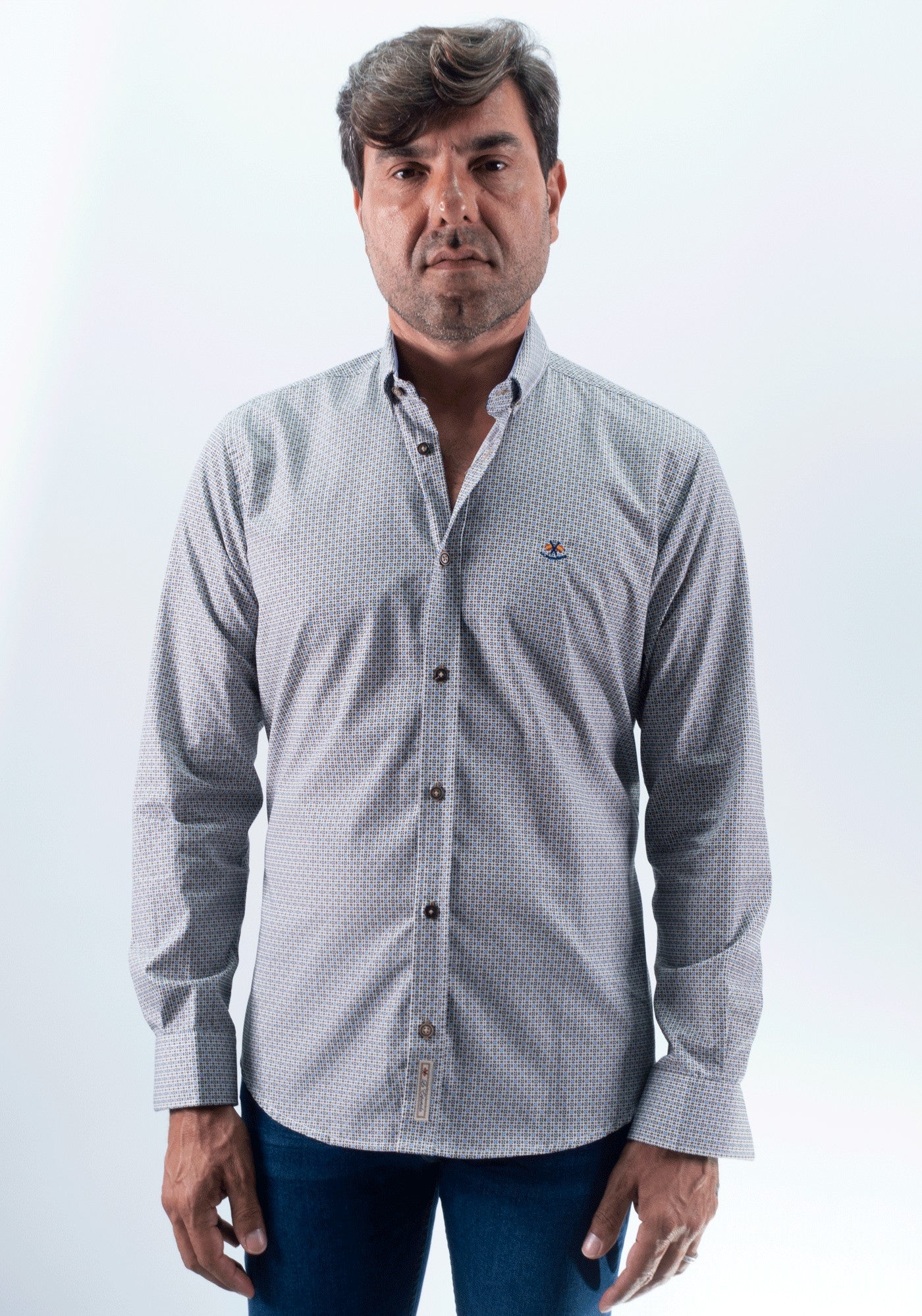 CAMISA CAPITULACIONES LA ESPAÑOLA  MARRON