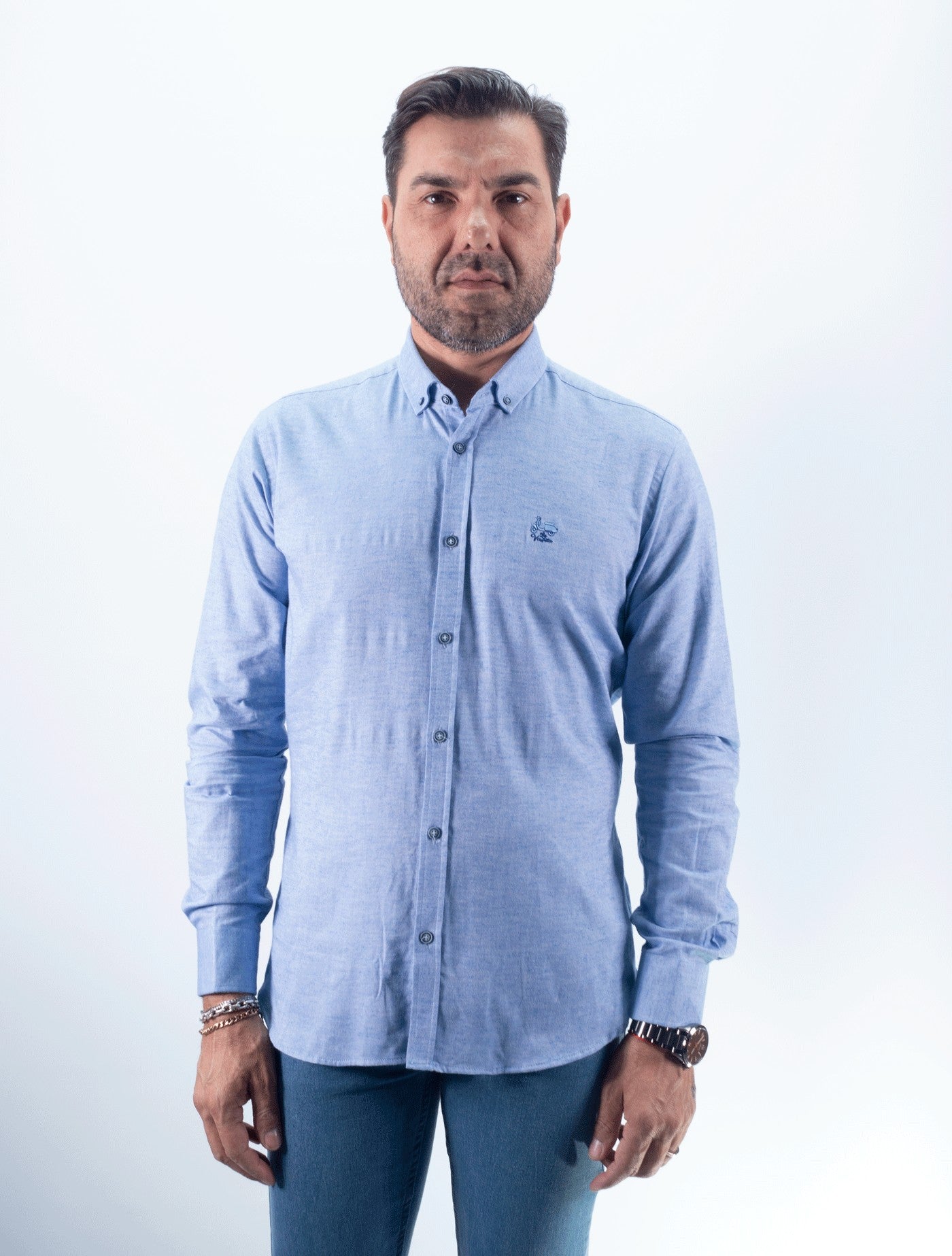 CAMISA LEBRIJA LA VESPITA  CELESTE