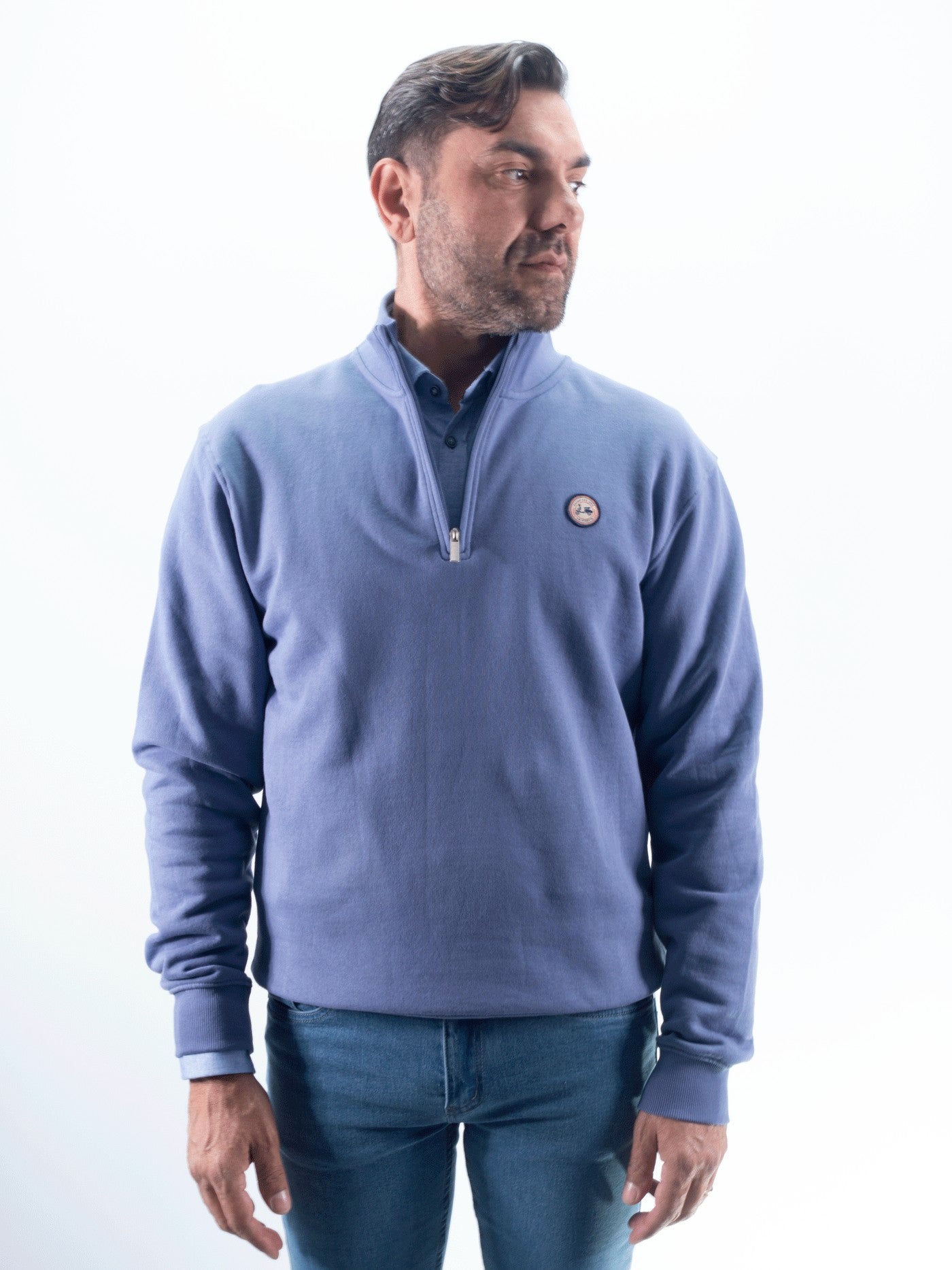 SUDADERA BASICA CREMALLERA LA VESPITA AZUL
